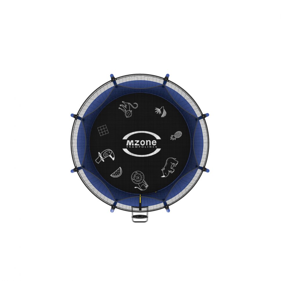 Батут каркасный с защитной сеткой и лестницей MZONE LUX 10 FT (305 см)